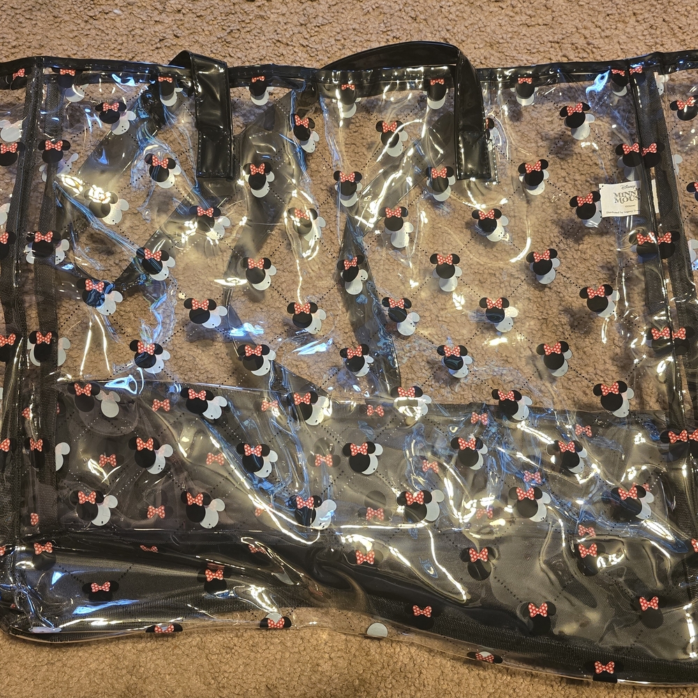 Clear Tote Bag with Minnie Mouse Print